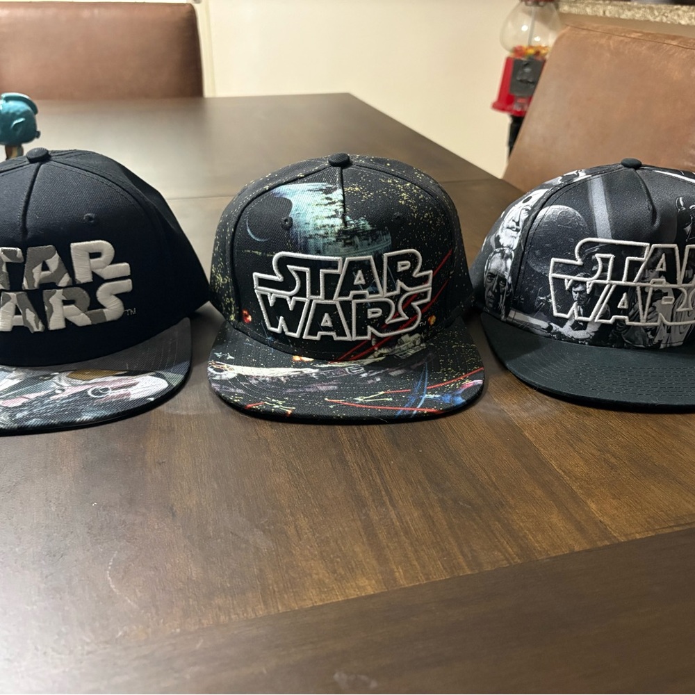 3 STAR WARS SnapBack Mesh Trucker Hats Caps - NEW w/o Tags